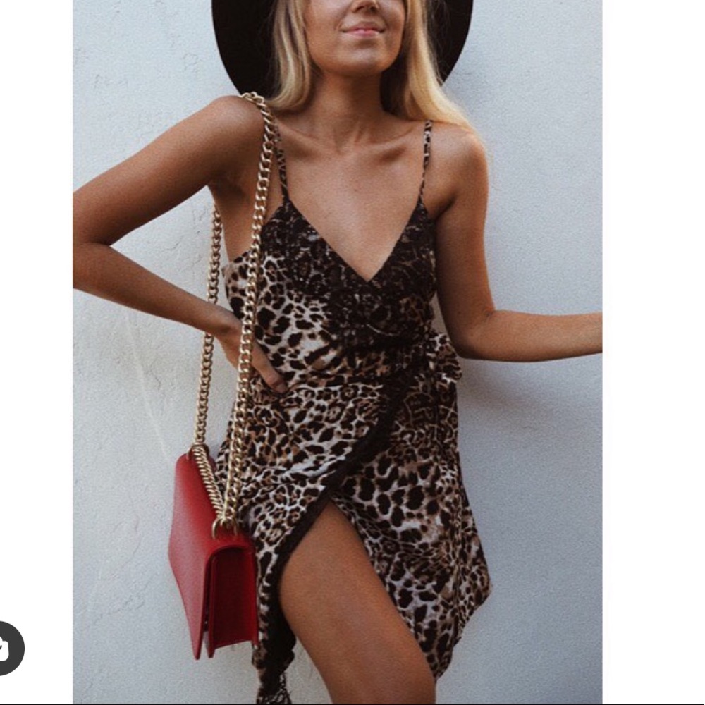 Leopard wrap dress